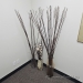 Pair of Sticks in Vases Office Decor